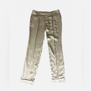 Gucci silk beige pearl pants size Italy 42
